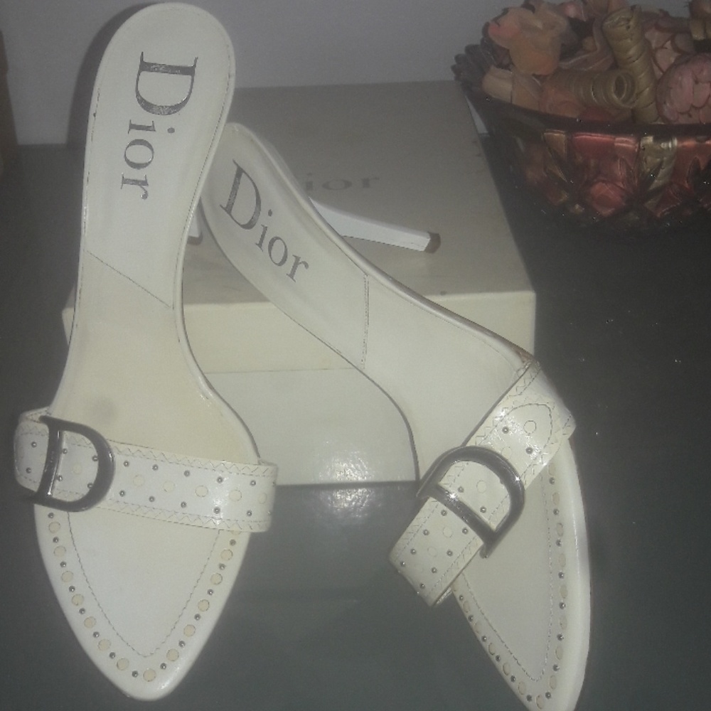 DIOR LOGO STUDDED SANDALS